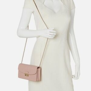FURLA Julia XL Chain Crossbody, Saffiano leather, pink nude colour